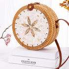 Sac En Rotin Rond Fleural Sac Rotin