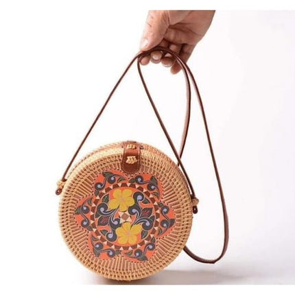 Sac En Rotin Rond Jane Sac Rotin