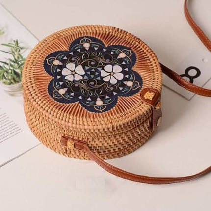 Sac En Rotin Rond Jasmine Sac Rotin