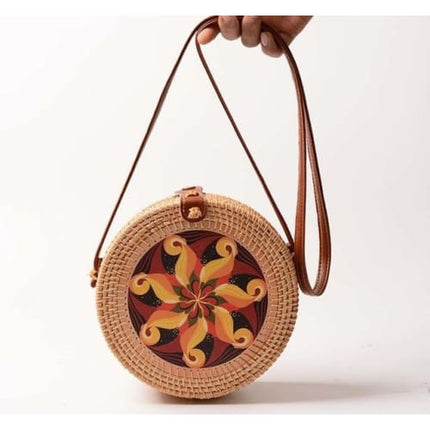 Sac En Rotin Rond Lily Sac Rotin