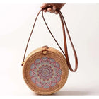 Sac En Rotin Rond<Br> Tibétain Sac Rotin