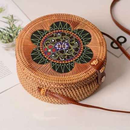 Sac En Rotin Rond Zola Sac Rotin