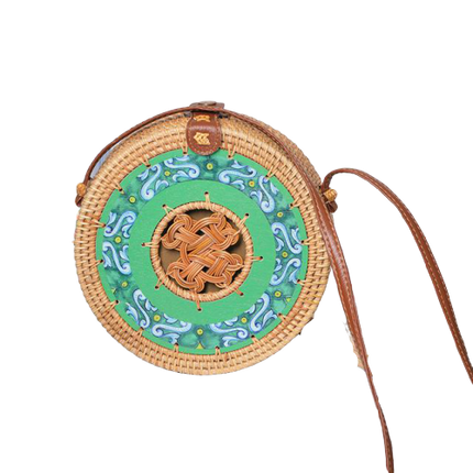 Sac Bambou Turquoise