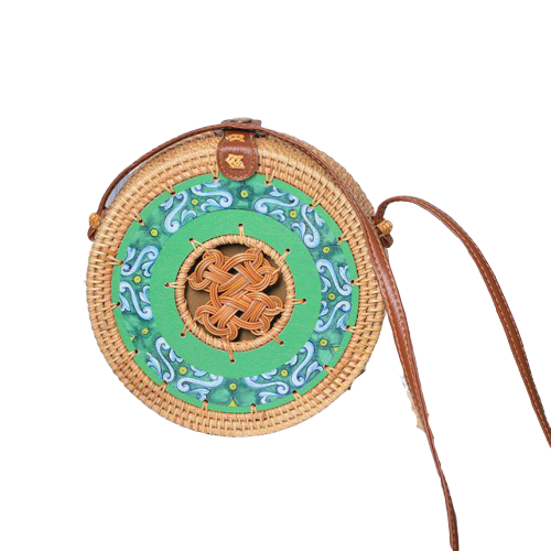 Sac Bambou Turquoise