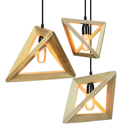 Suspension Bambou Angles Luminaire