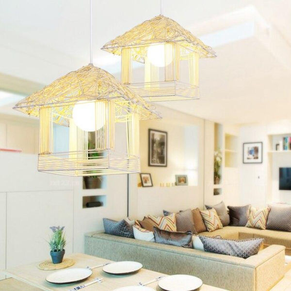 Suspension Bambou Cabane Luminaire