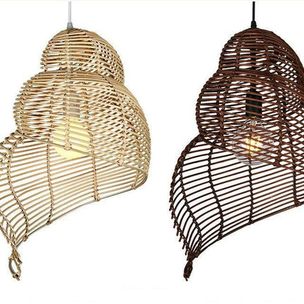 Suspension Bambou Coquillage Luminaire