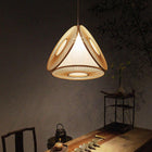 Suspension Bambou Disques Luminaire