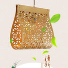 Suspension Bambou Feuille Luminaire