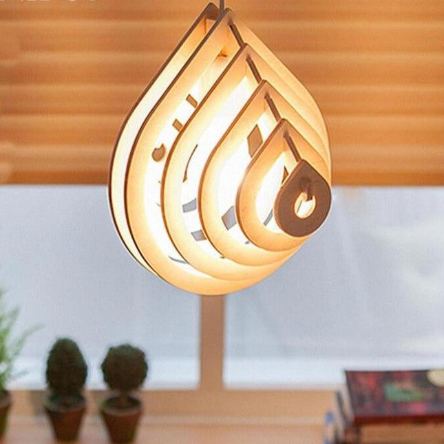Suspension Bambou Goutte Deau Luminaire