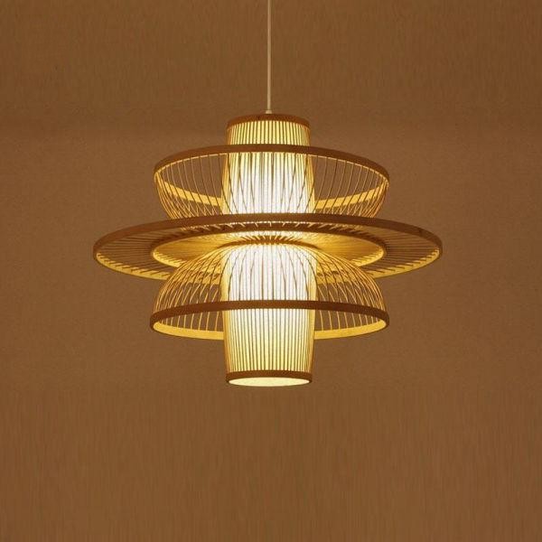 Suspension Bambou Ronde 45 Cm Luminaire