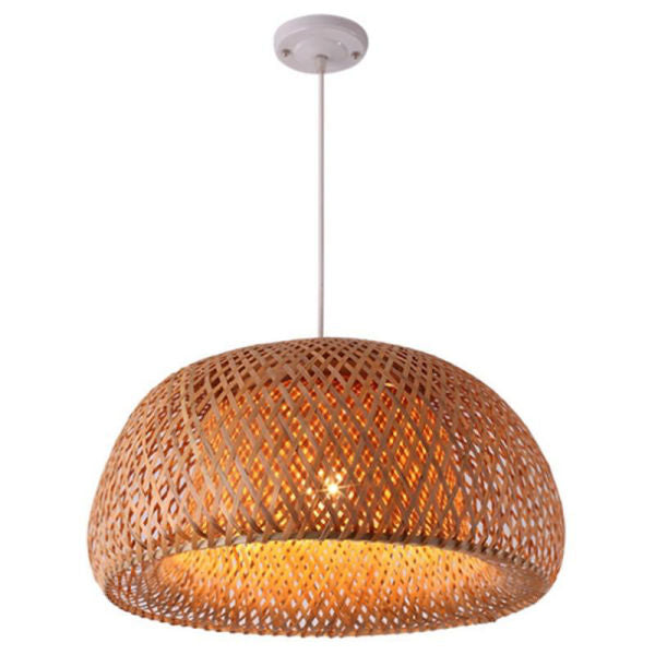 Suspension Bambou Tressée Luminaire