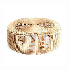 Table Basse En Rotin Ronde 68 X 40 Cm Tables Basses